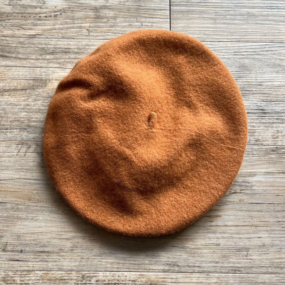 Nordstrom Wool Hat Orange Brown Cute Fall Winter